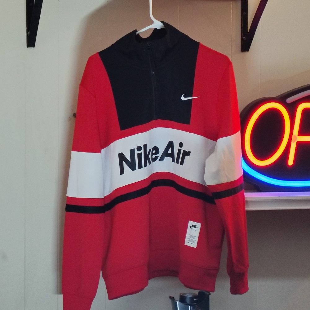 Nike Red Black White Nike Air Quarter-Zip Pullover